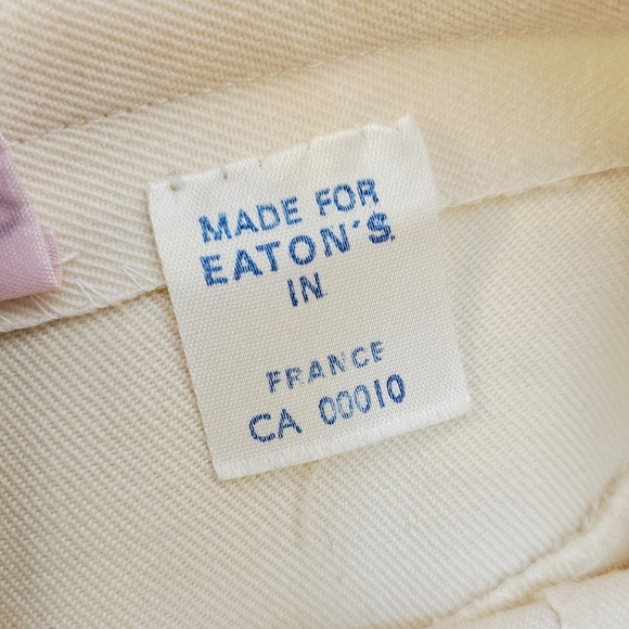 Vintage 70s Cream White Fine Wool Twill Culottes Made In France XS - Picture 12 of 15